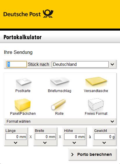 portokalkulator deutschland.